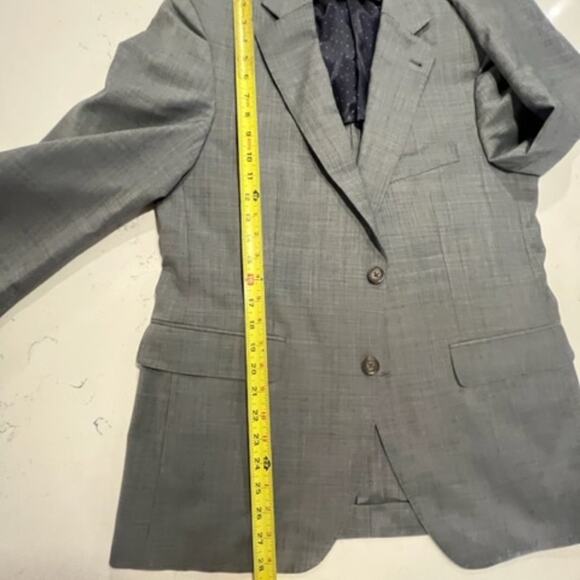 Alton Lane Single Breast Size 40S Wool Notch Lapel Blazer Gray - Picture 14 of 16